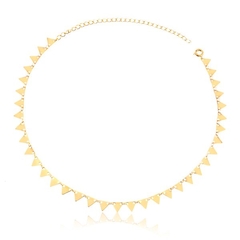 Choker com triângulos banhado em ouro 18k