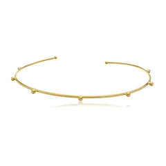 CHOKER RÍGIDA ARO BANHADO EM OURO 18k