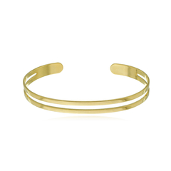 BRACELETE NANQUIM VAZADO BANHADO EM OURO 18K