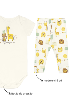 CONJUNTO BODY E CALÇA SAFARI - Pingo de Gente Baby-Cupom: PRIMEIRACOMPRA