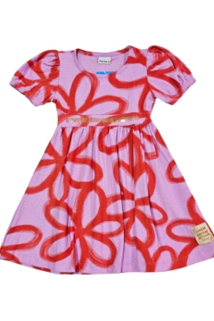 VESTIDO COTTON FLAMÊ - Pingo de Gente Baby-Cupom: PRIMEIRACOMPRA