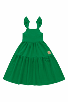 VESTIDO TRÊS MARIAS VERDE - Pingo de Gente Baby-Cupom: PRIMEIRACOMPRA