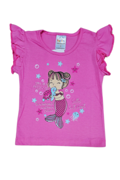 BLUSA MENINA SEREIA - Pingo de Gente Baby-Cupom: PRIMEIRACOMPRA