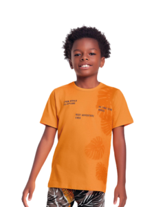 CONJUNTO ADVENTURE LARANJA MENINO - Pingo de Gente Baby-Cupom: PRIMEIRACOMPRA