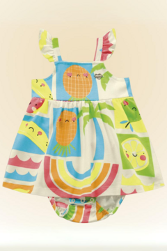 BODY VESTIDO NEON BABY - Pingo de Gente Baby-Cupom: PRIMEIRACOMPRA