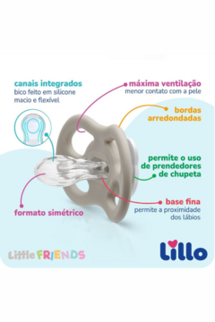 CHUPETA FRIENDS BABY ROSA - Pingo de Gente Baby-Cupom: PRIMEIRACOMPRA