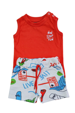 CONJUNTO STOP FUN BABY - Pingo de Gente Baby-Cupom: PRIMEIRACOMPRA