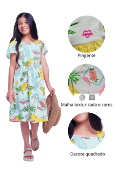 VESTIDO TROPICAL NEON - loja online