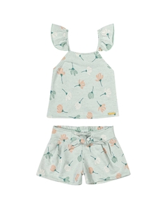 CONJUNTO FLORAL KIDS - Pingo de Gente Baby-Cupom: PRIMEIRACOMPRA