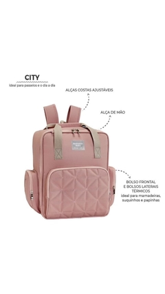 MOCHILA CITY ROSE - Pingo de Gente Baby-Cupom: PRIMEIRACOMPRA