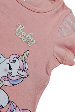 BLUSA COTTON UNICORNIO - Pingo de Gente Baby-Cupom: PRIMEIRACOMPRA