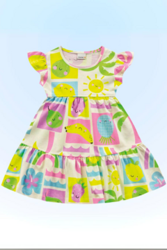 VESTIDO NEON KIDS - Pingo de Gente Baby-Cupom: PRIMEIRACOMPRA