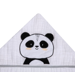 TOALHA DE BANHO SOFT FRIENDS C/CAPUZ BORD. 90X75 PANDA BEN - comprar online