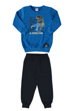 CONJUNTO T-REX KIDS AZUL - comprar online