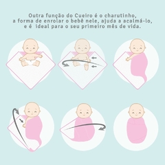 CUEIRO SWADDLE SOFT ESTAMPADO 1,0M X 80CM CONTEM 03 UN BOLA FOFA - Pingo de Gente Baby-Cupom: PRIMEIRACOMPRA