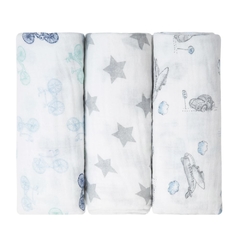 CUEIRO SWADDLE SOFT ESTAMPADO 1,0M X 80CM CONTEM 03 UN FUSCA