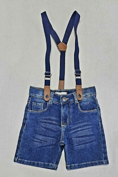 BERMUDA JEANS COM SUSPENSÓRIO KIDS