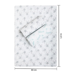 CUEIRO SWADDLE SOFT ESTAMPADO 1,0M X 80CM CONTEM 03 UN COELHINHO - loja online