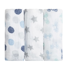 CUEIRO SWADDLE SOFT ESTAMPADO 1,0M X 80CM CONTEM 03 UN BOLA FOFA