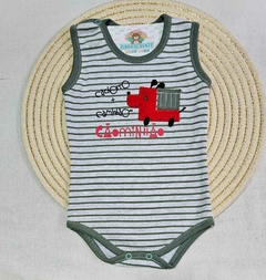 BODY REGATA CARRINHO - Pingo de Gente Baby-Cupom: PRIMEIRACOMPRA