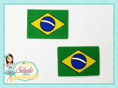 Aplique Emborrachado Bandeira do Brasil (unidade)