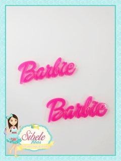 Aplique Letreiro Barbie Rosa - Unidade