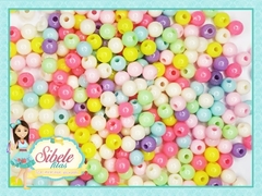 Miçanga Plástica Colorida Candy 6mm (30g)
