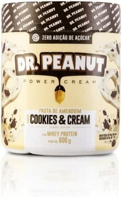 Pasta de Amendoim Cookies & Cream com Whey Protein Dr Peanut 600g