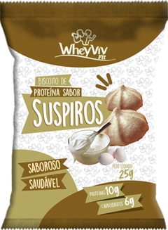 Biscoito de proteína sabor suspiros 25g WheyViv Fit