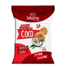 Biscoito de proteína sabor coco 45g WheyViv Fit