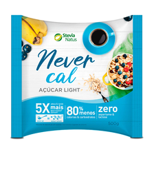 Açúcar light Never Cal Stevia Natus 500g