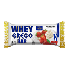 Barra whey grego morango com chantilly Nutrata 40g