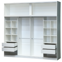 Placard Premium Con 4 Puertas Corredizas 2.40x2.35 Blanco - tienda online