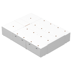 Cama Box Plataforma Sommier 2 Plazas 1.40/1.60 Blanco - tienda online