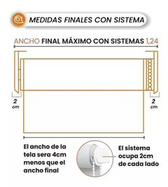 Cortina Black Out 150x160 Blanca - Amuebla
