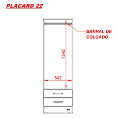 Placard 2 puertas Blanco