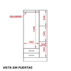 Imagen de Placard 3 Puertas Blanco