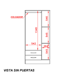 Imagen de Placard 3 Puertas Tbaco