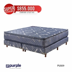 Conjunto Sommier Purple Pro Doble Pillow KING 200x200x27