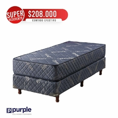 Conjunto Sommier 1 Plaza Purple Original 80x190