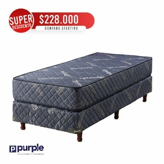 Conjunto Sommier Purple Original 1 Plaza y media 90x190