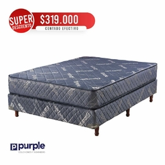 Conjunto Sommier Purple Original 2 Plazas 140x190x20