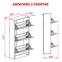 Zapatero 18 Pares Tbaco - tienda online