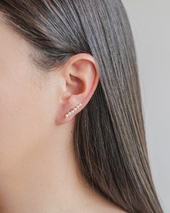 BRINCO EAR CUFF PÉROLAS BANHO OURO 18K - DENISE - loja online