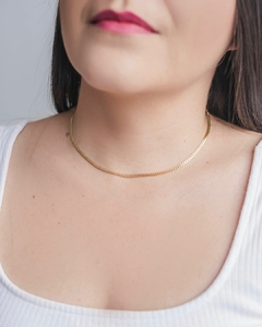 CHOKER LAMINADA BANHO OURO 18K - BONNIE