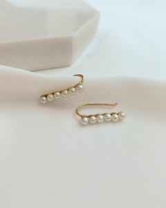 BRINCO EAR CUFF PÉROLAS BANHO OURO 18K - DENISE