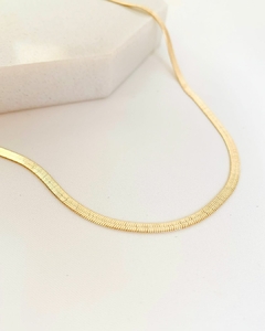 CHOKER FITA LAMINADA BANHO OURO 18K - JANEIDE