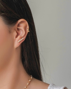 BRINCO EAR CUFF PÉROLAS BANHO OURO 18K - DENISE - comprar online