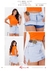 Saia short jeans com Fivela 72990