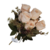 Flores Artificiais Buque Rosas 7 Ramos C/ Folhas Cor Pêssego - Corais do Acuípe │Mesa Posta